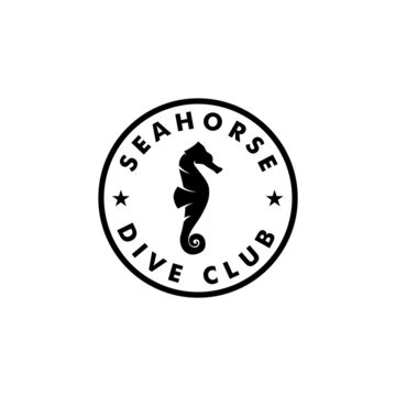 Seahorse Logo Design, Image, Scuba Diving, Club, Vector