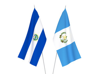 Republic of El Salvador and Republic of Guatemala flags