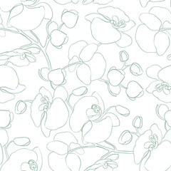 Tropical seamless pattern on white background.