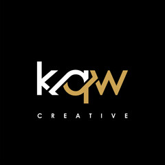 KQW Letter Initial Logo Design Template Vector Illustration
