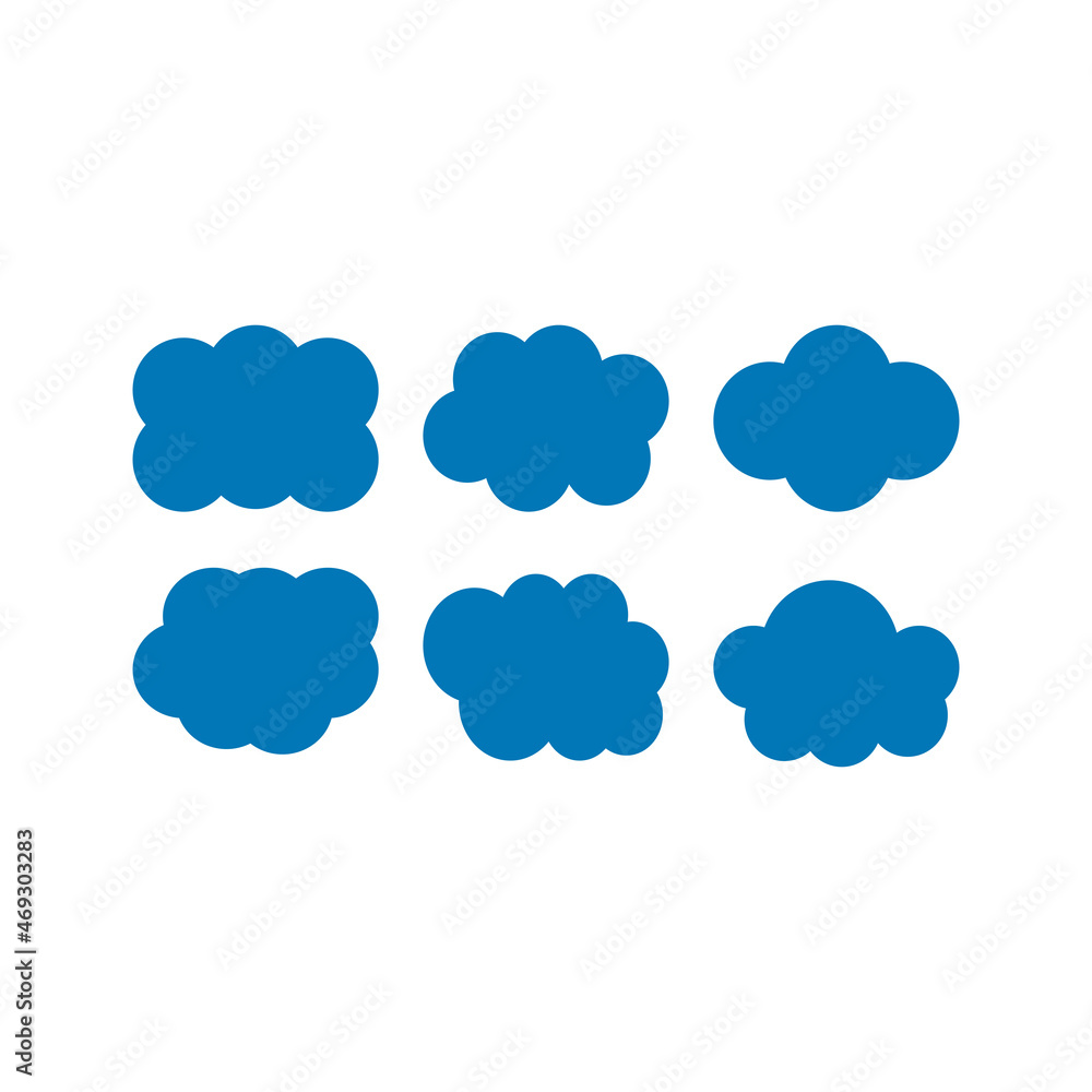 Poster cloud icon vector in flat style on white background. web icon. cloud storage.