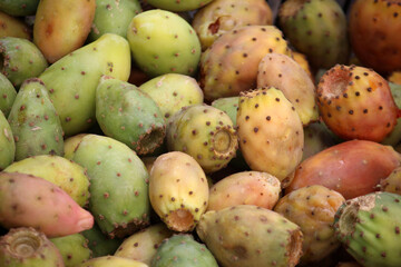 Cactus fruit on market