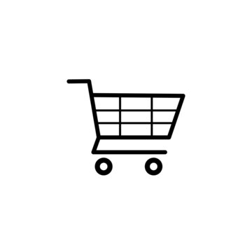 Shopping cart icon vector. Shop flat icon. Online store. Website icon symbol illustration.