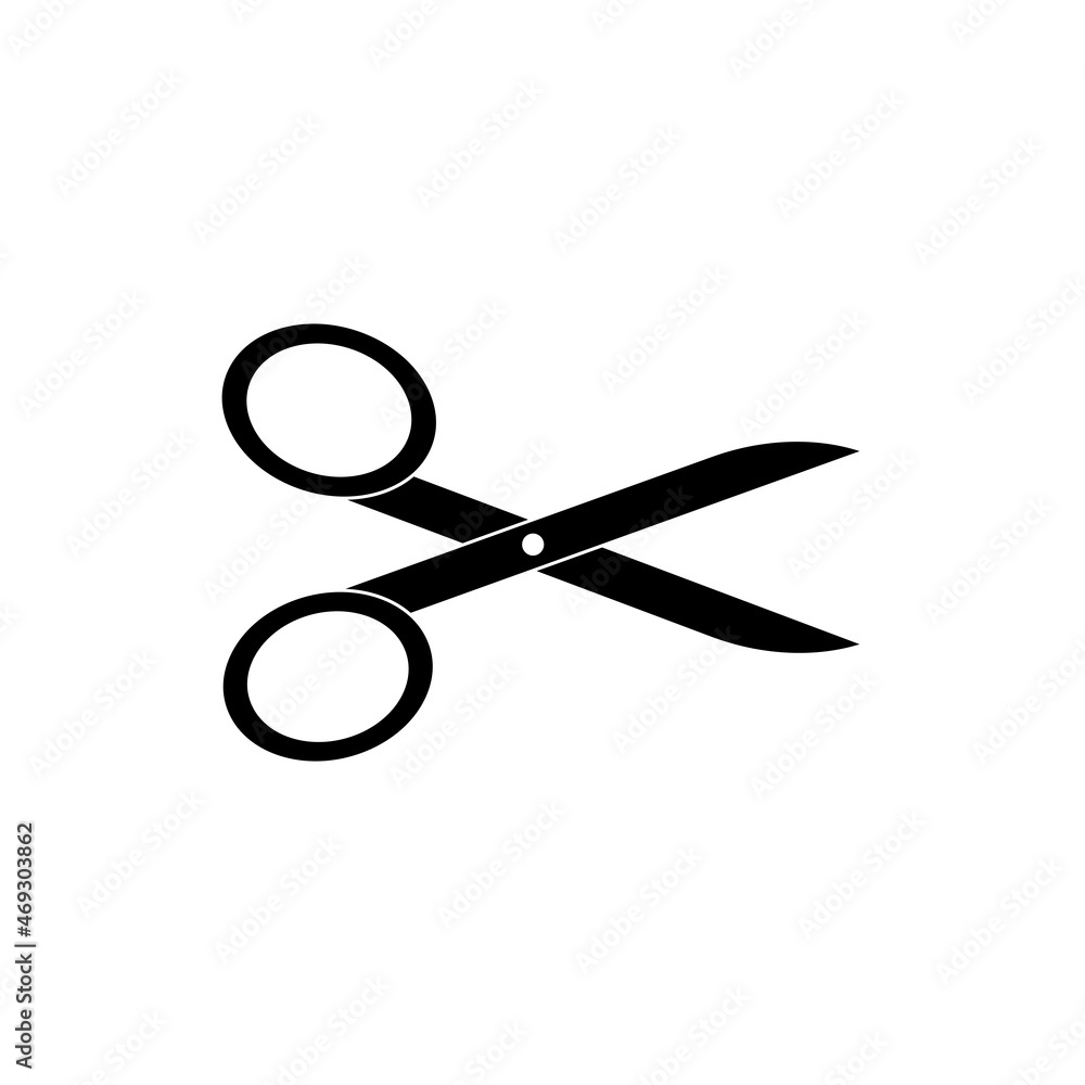 Poster scissors icon vector. scissors symbol. isolated white background. vector isolated symbol illustratio