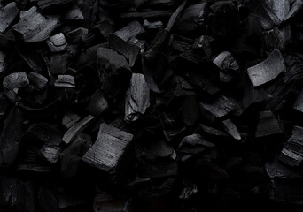 charcoal lies in a layer