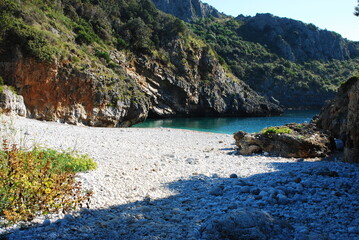 Obraz premium The enter in Cala Bianca Spiaggia Calabria Italy coast