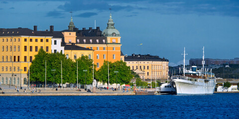 Obraz premium Riddarfjarden, Cityscape View, Stockholm, Sweden, Scandinavia, Europe