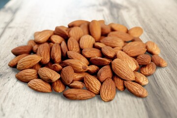 Nasty healthy snacks on the wooden desk