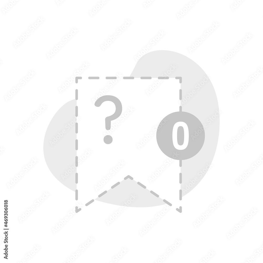 Poster no files saved concept illustration flat design vector eps10. modern graphic element for landing pag