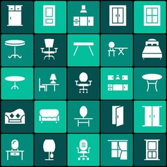 Furniture universal icons for web and mobile