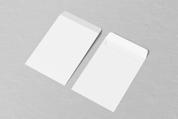 C4 envelope mockup on gray background.