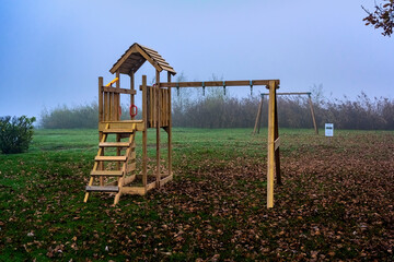 Fototapeta na wymiar Playground for children in France