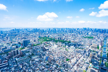 東京都市部・空撮写真
