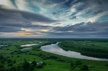 magnificent views of Russian nature, sunset colors, delightful landscapes that bring the viewer into a state of meditation and relaxation.