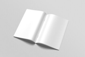 Opened page of magazine mockup