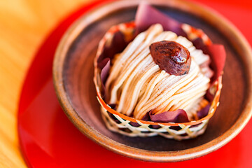 モンブラン　和風　和栗　【 季節 の スイーツ の イメージ 】