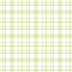 Vector seamless textile pattern - grid geometric design. Striped green fabric background. Cloth endless texture