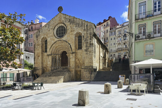 Saint Tiago Church at Plaza do Comercio square, Coimbra, Beira, Portugal