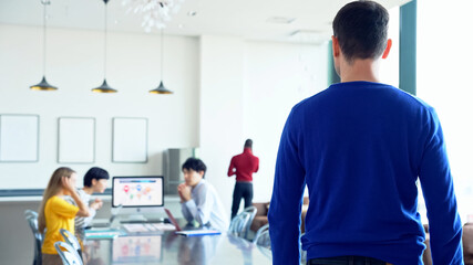 Group of multi racial people meeting in the office. Global business. Teamwork of business....