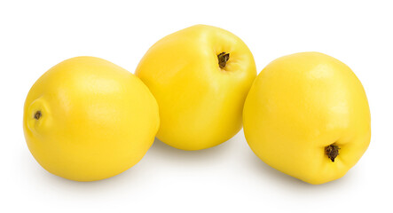 Fresh quince isolated on the white background with clipping path and full depth of field
