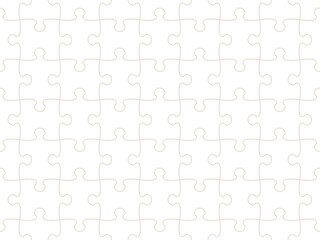 Seamless pattern of completed puzzle pieces grid