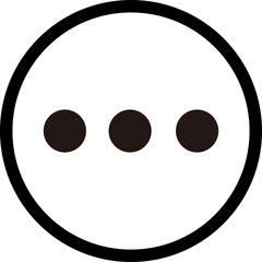 Fototapeta premium 丸の3点リーダーアイコン。ベクターイメージ。