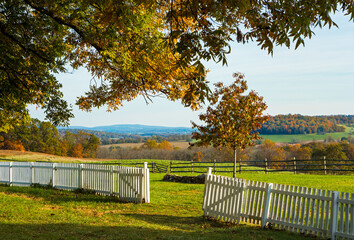 Rural scene at a sate park in the US state of  Virginia