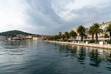 harbor and waterfront in downtown Split