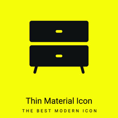 Bedside Table minimal bright yellow material icon