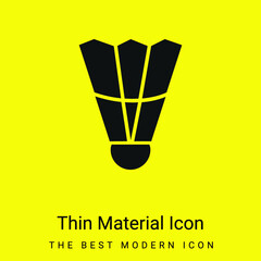 Badminton Feather minimal bright yellow material icon