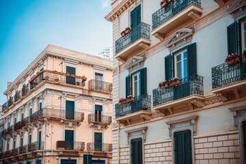 Street view of downtown in Messina, Italy