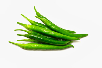 白背景の青唐辛子
Green pepper on white background