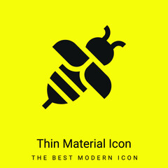 Fototapeta premium Bee minimal bright yellow material icon