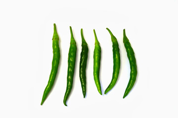 白背景の青唐辛子
Green pepper on white background