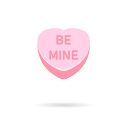 Be mine conversation heart icon . Clipart image isolated on white background