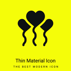 Balloons minimal bright yellow material icon