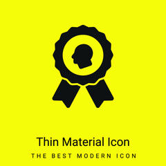Fototapeta premium Award minimal bright yellow material icon