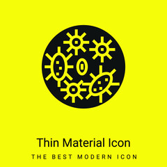Bacteria minimal bright yellow material icon