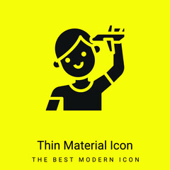 Boy minimal bright yellow material icon