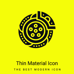 Brake minimal bright yellow material icon