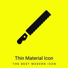 Bread Knife minimal bright yellow material icon