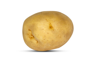 New potato isolated on white background close up