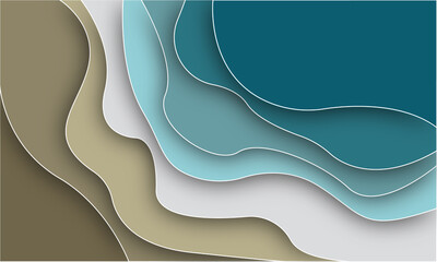 Beautiful beach background, vector image of the beach © Crystal