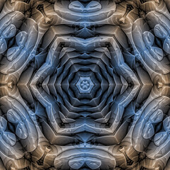 Obraz premium 3d effect - abstract hexagonal silver pattern 