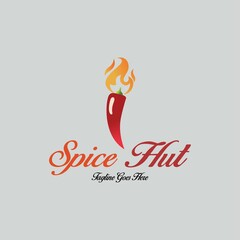 Spice hut logo design template. Vector illustration