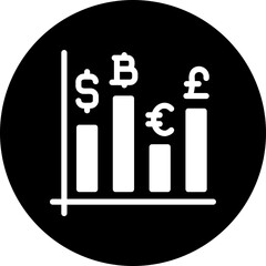 Obraz na płótnie Canvas currency statistics glyph icon