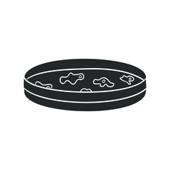 Watch Glass Icon Silhouette Illustration. Laboratory Vector Graphic Pictogram Symbol Clip Art. Doodle Sketch Black Sign.