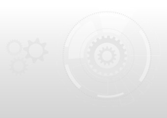 Fototapeta premium Black and white technology abstract background innovation concept vector with some elements of this image, gear ,research