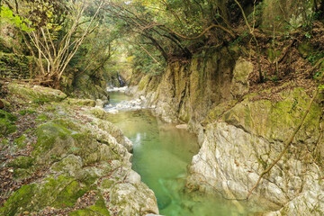 愛媛県今治市　鈍川渓谷の風景