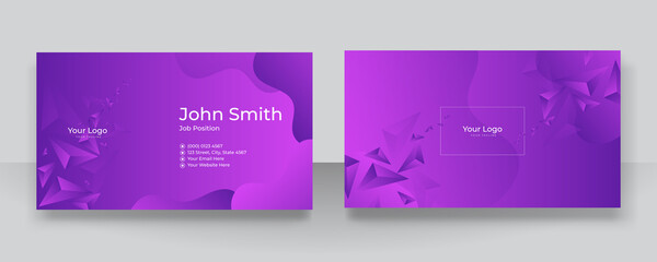 Modern elegant purple business card template